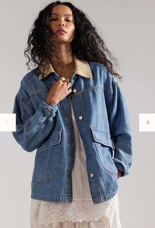 Free People Jackets & Blazers - We The Free Lemon Oversized Denim Jacket